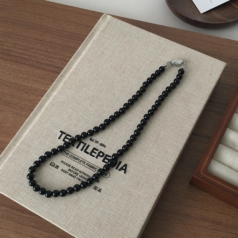 Punk Style Acrylic Beads Choker Necklace Unisex Jewelry