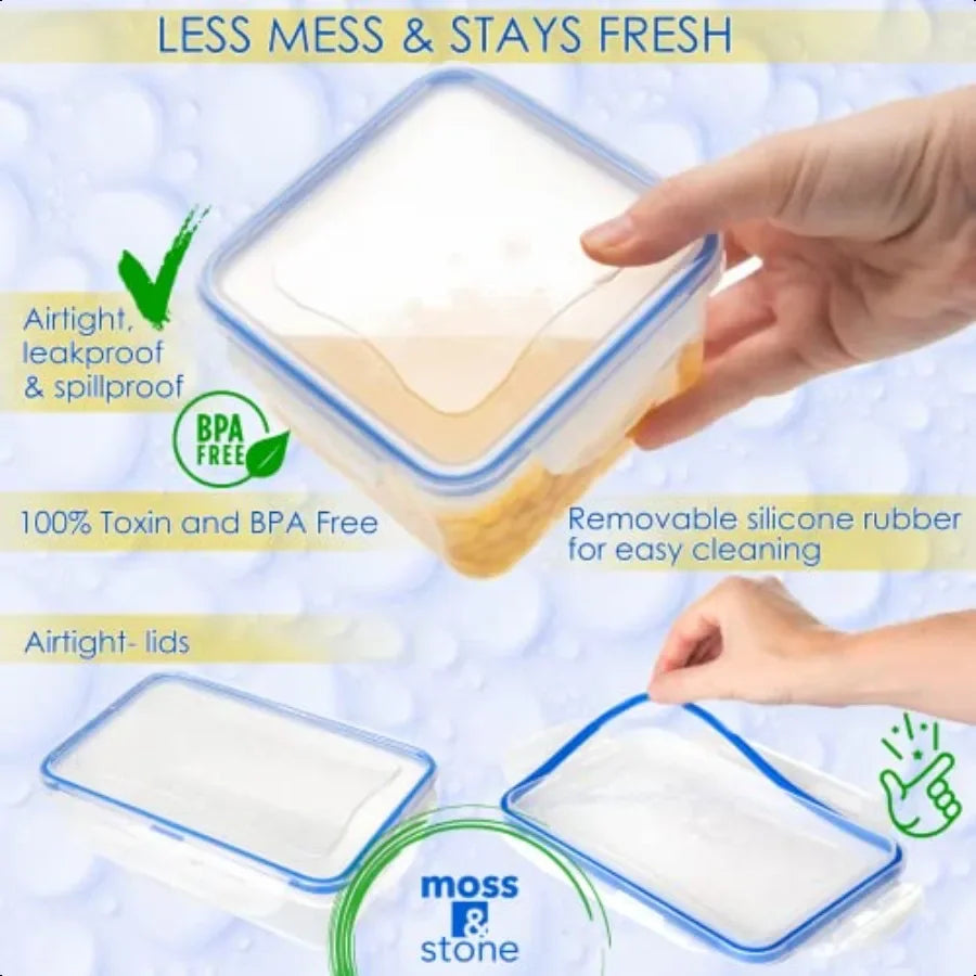 Air Tight 16 Piece Plastic Food Storage Containers Set