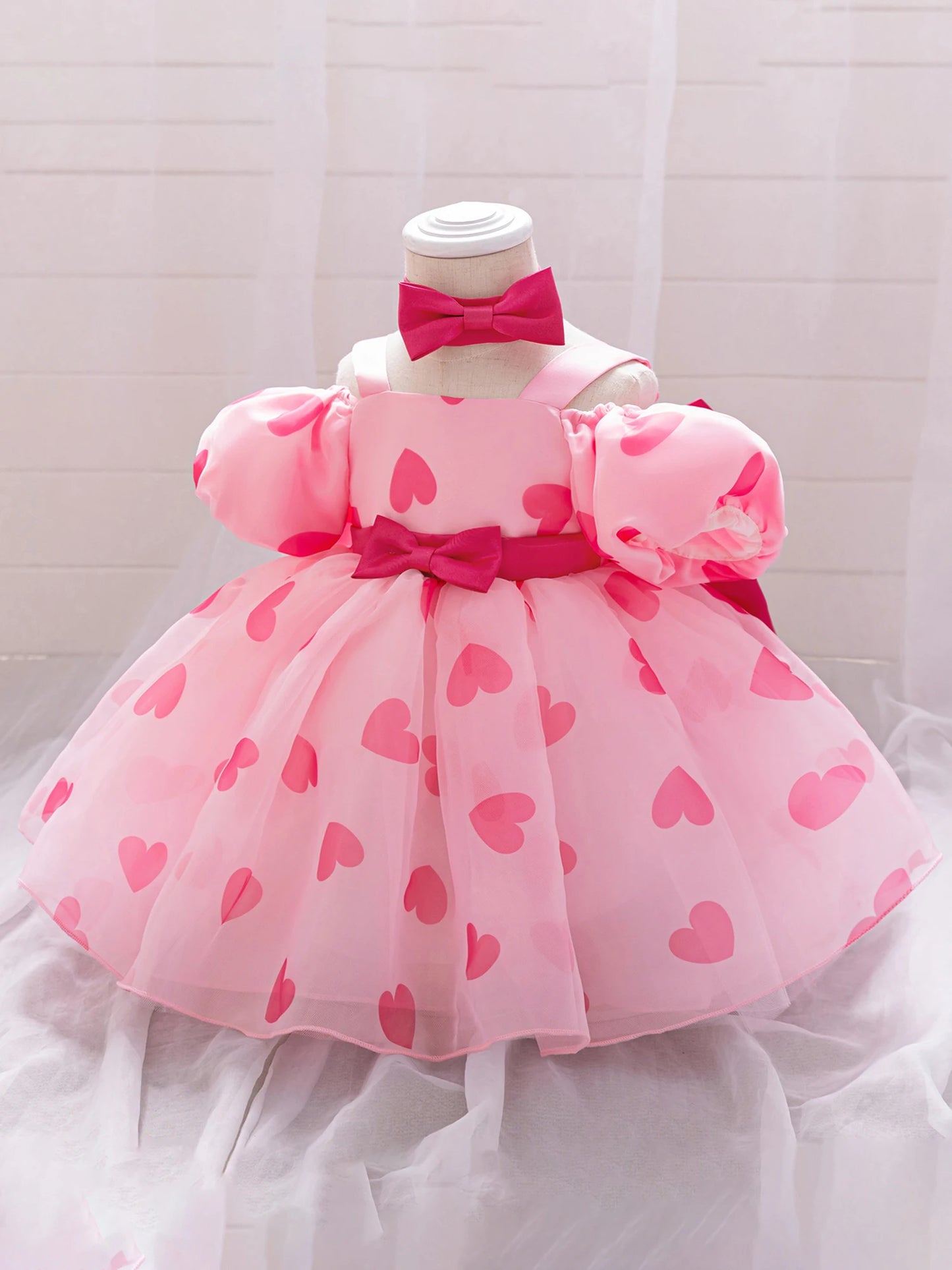 NONECN Infant Baby Girl Floral Lace Ruffle Tutu Dress Headband