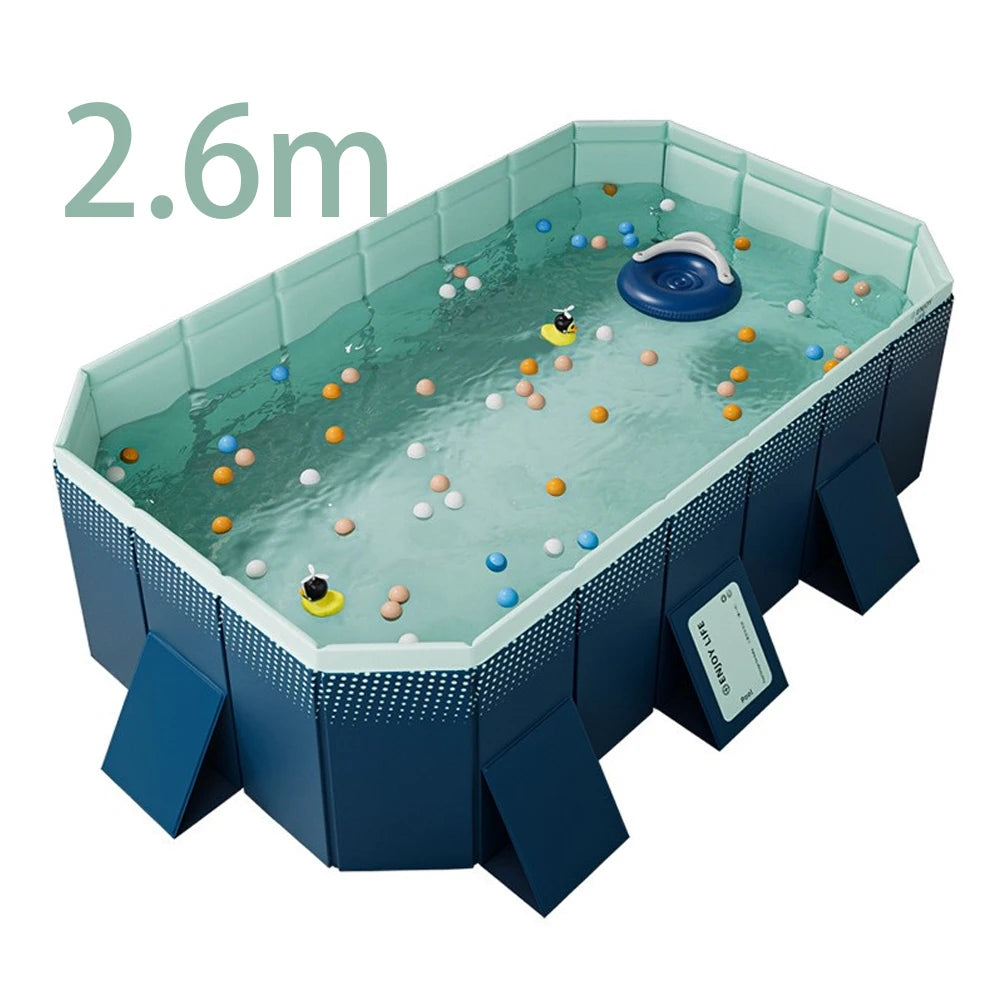 Foldable Outdoor Pool Large Family PVC Non-Inflatable For Garden