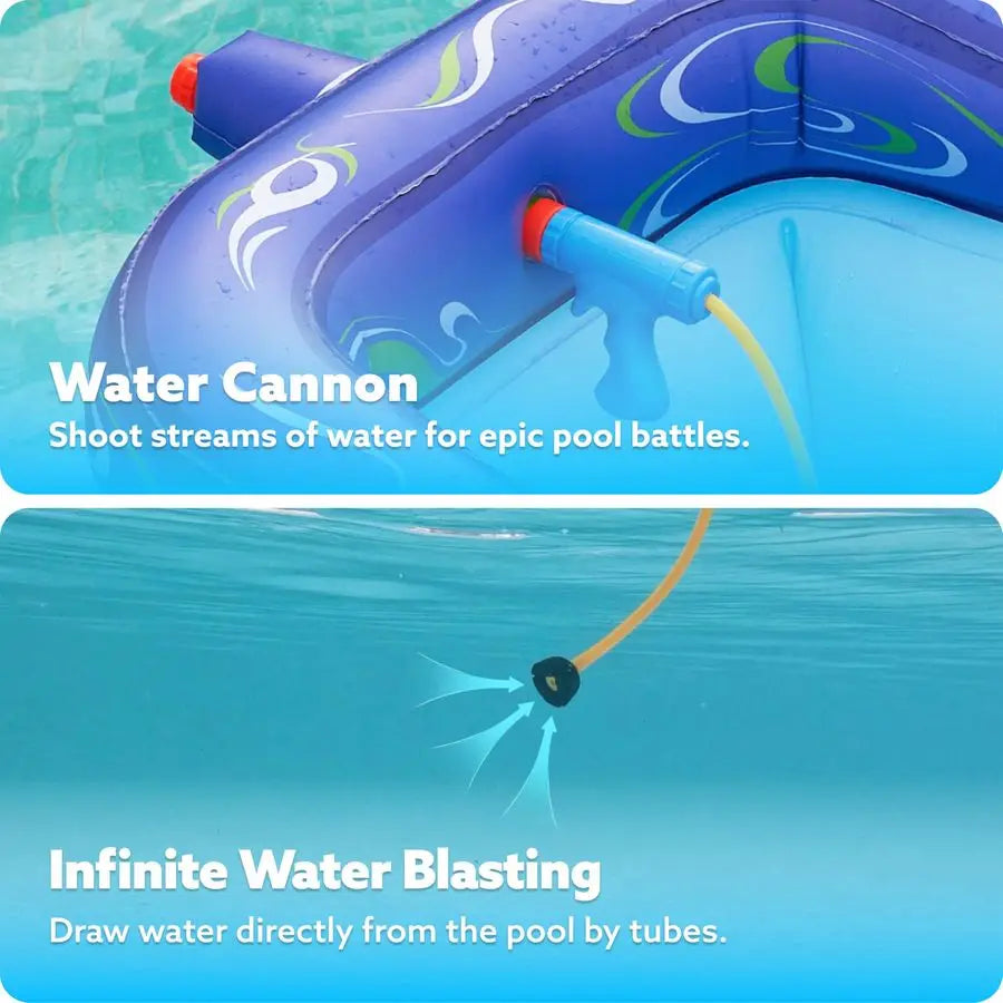 Inflatable Tank Pool Float With Water Gun