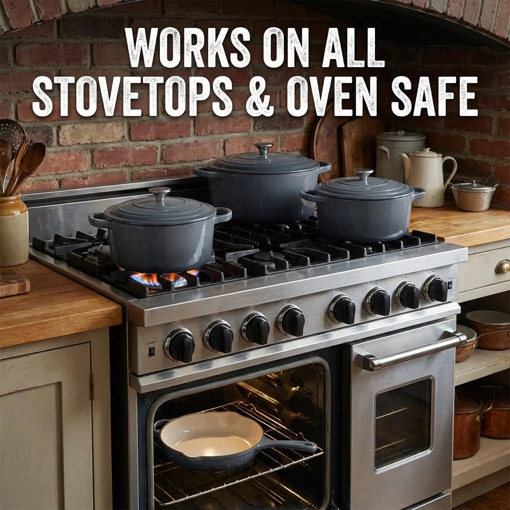 Enameled Cast Iron Cookware Set