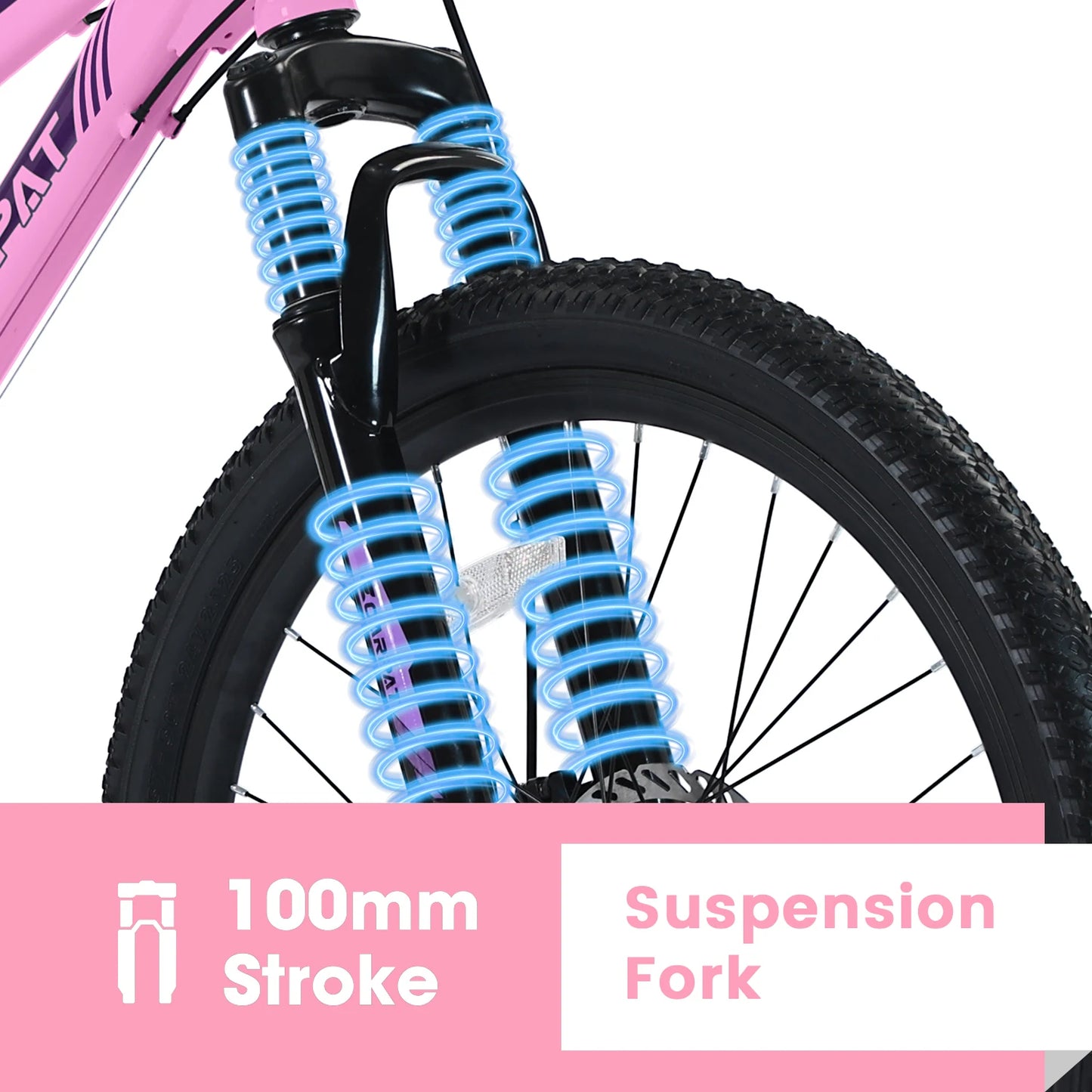 Ecarpat Women's Mountain Bike With Front Fork Suspension Disc Brakes