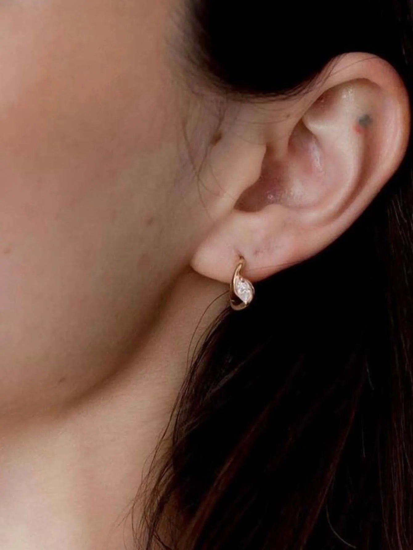 S925 Sterling Silver Moissanite Earrings Marquise Cut Design