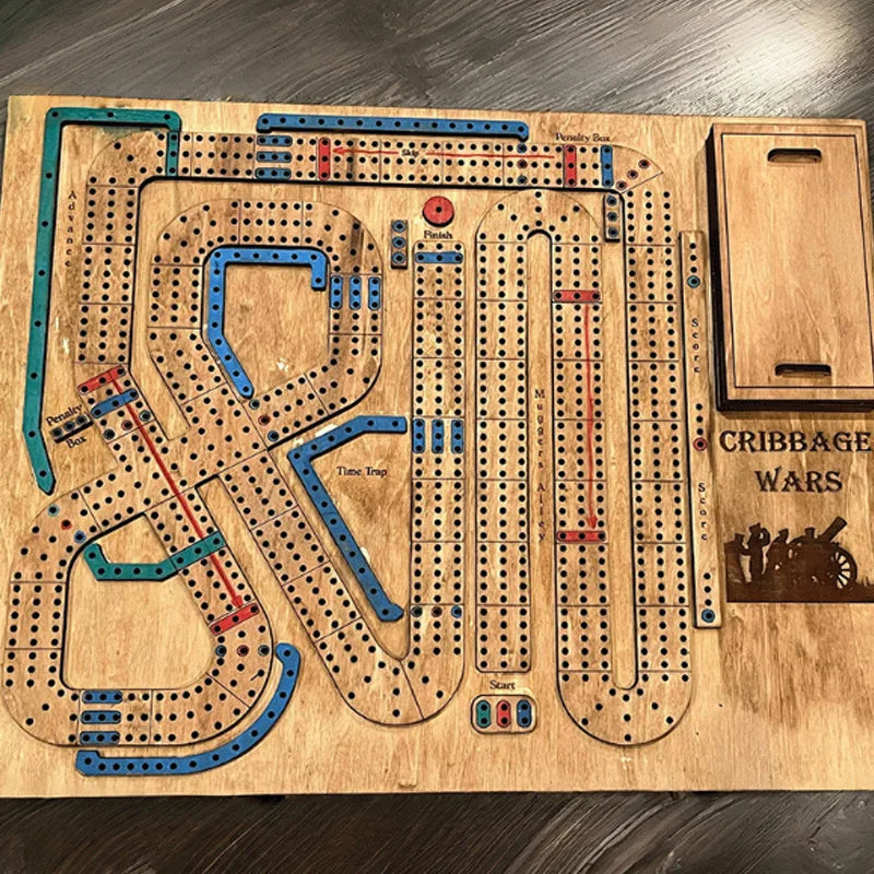 Shunmaii Cribbage Wars Board Game Set With Storage Case