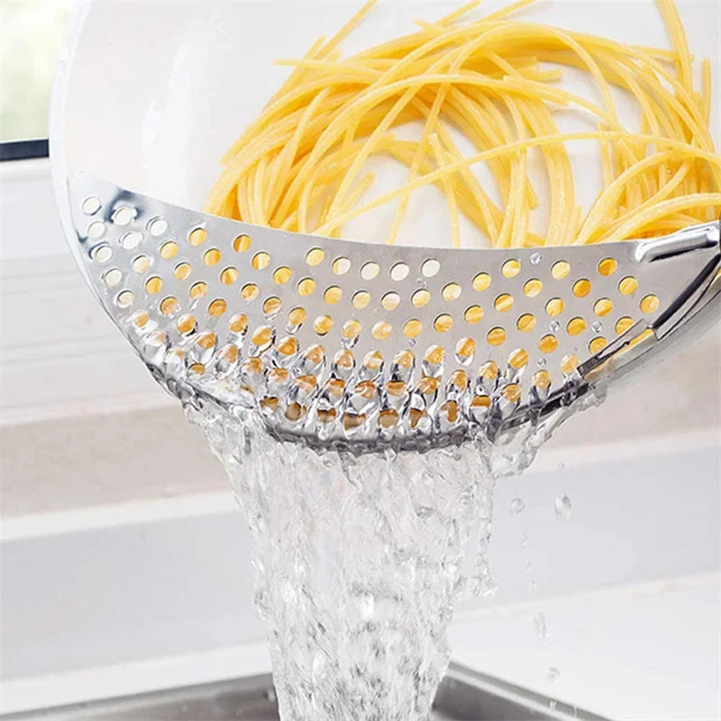 Stainless Steel Pot Strainer Pan Drainer For Efficient Draining