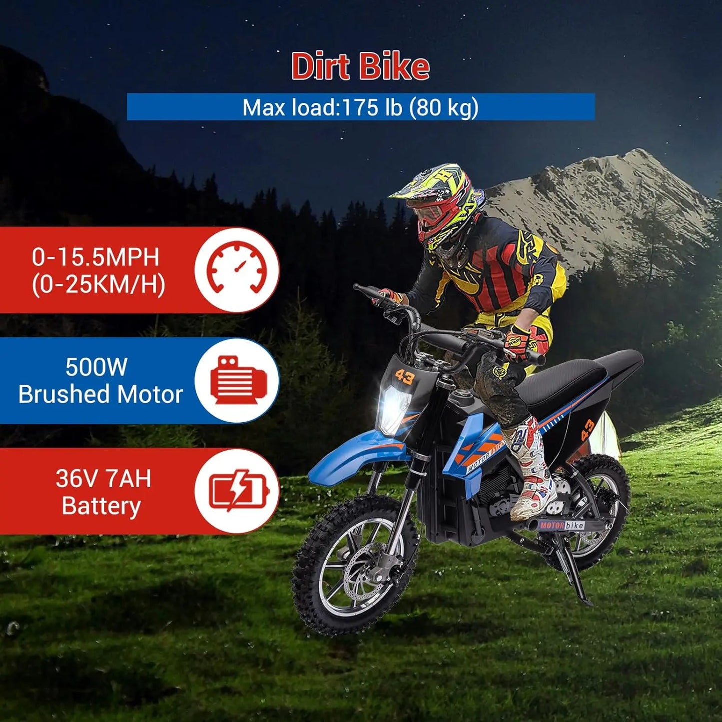 HiMISS 36V Electric Dirt Bike for Kids Ride On