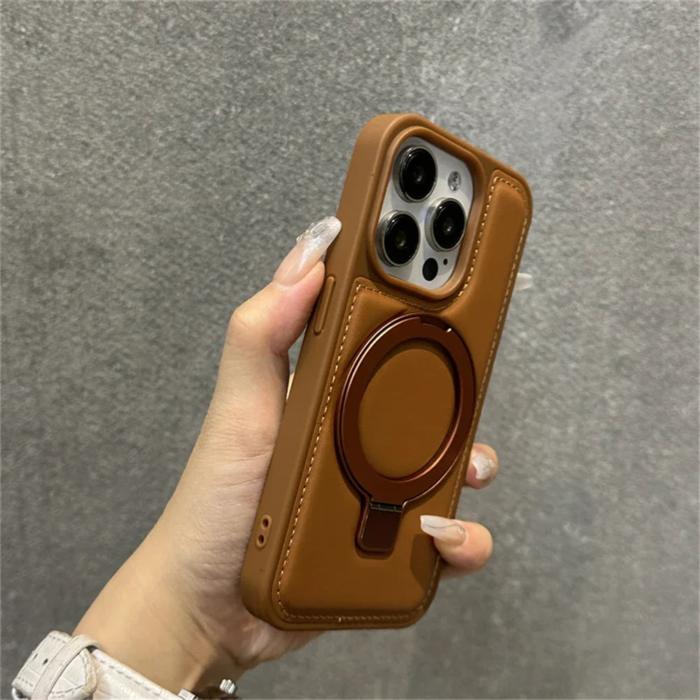 NONED Ring Stand Magnetic Case for iPhone 16 Pro Max