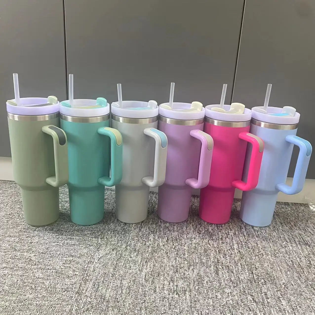 JIMkitchen 6Pack 40Oz Stainless Steel Tumbler With Handle