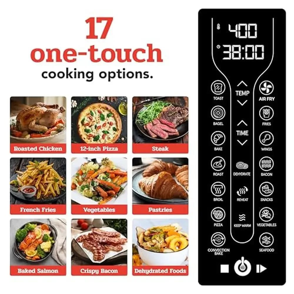 XMSJ 17-Preset Electric Air Fryer Oven Combo 1700W