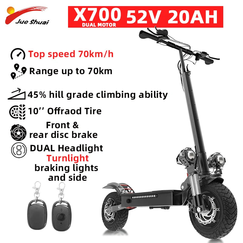 Jueshuai Outdoor Electric Scooter 48V-72V 1000W-6000W Off-Road Foldable