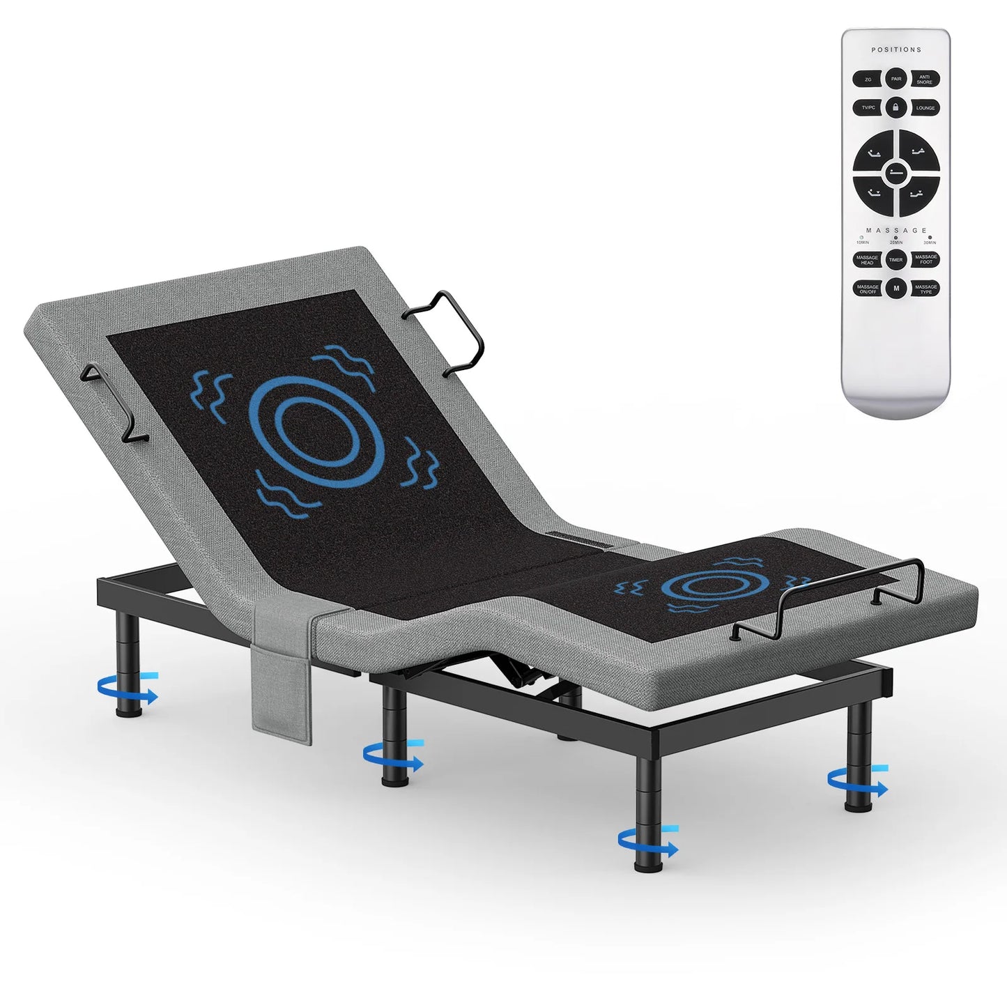 Furgle Adjustable Bed Base With Massage And Remote