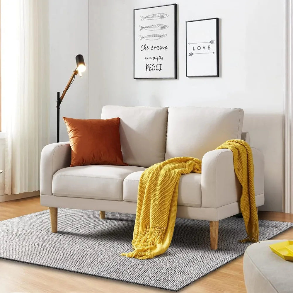 HUANZHUANG Compact Mini Love Seat Sofa For Small Spaces