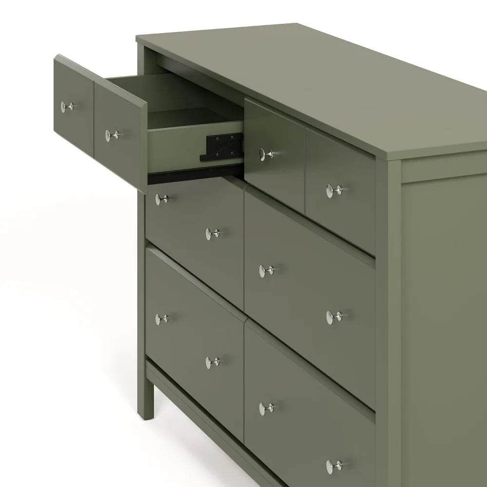 Six Drawer Dresser With Interlocking Design For Modern Storage