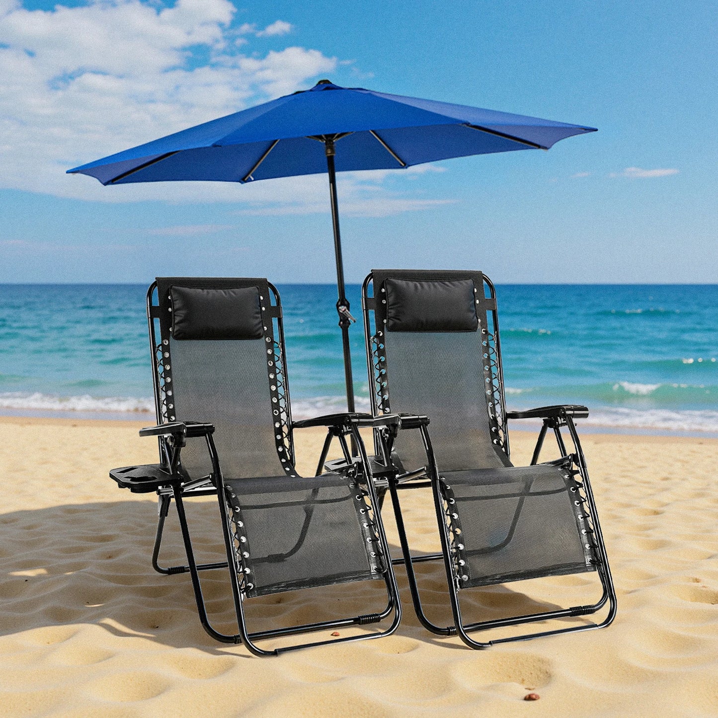 JHK Zero Gravity Portable Recliner For Outdoor Patio Lounge Chair