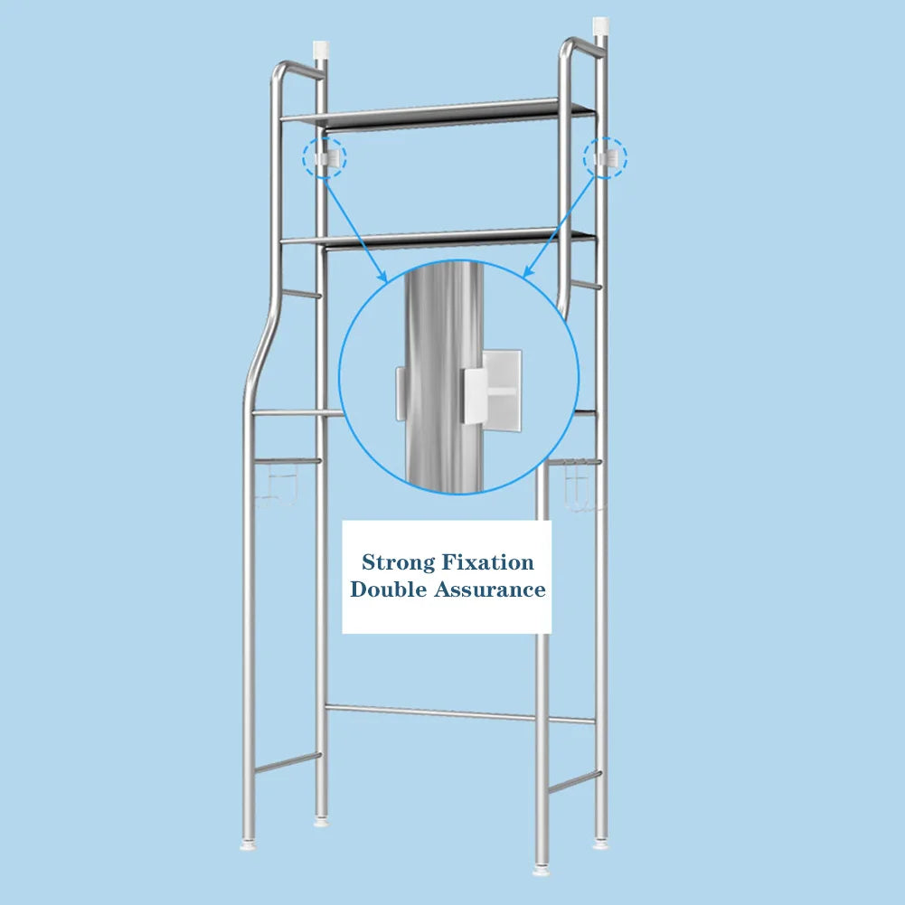 Studyset Over Toilet Storage Shelf 2 Tier Freestanding Metal Bathroom Organizer