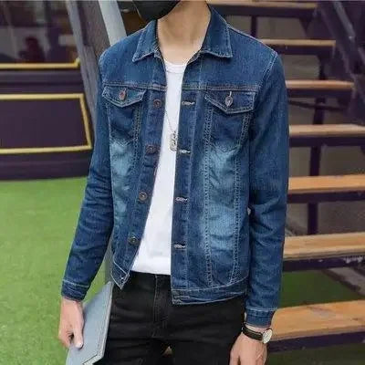 Denim Jacket Fleece-Lined for Men, Loose Fit Warm Casual Workwear