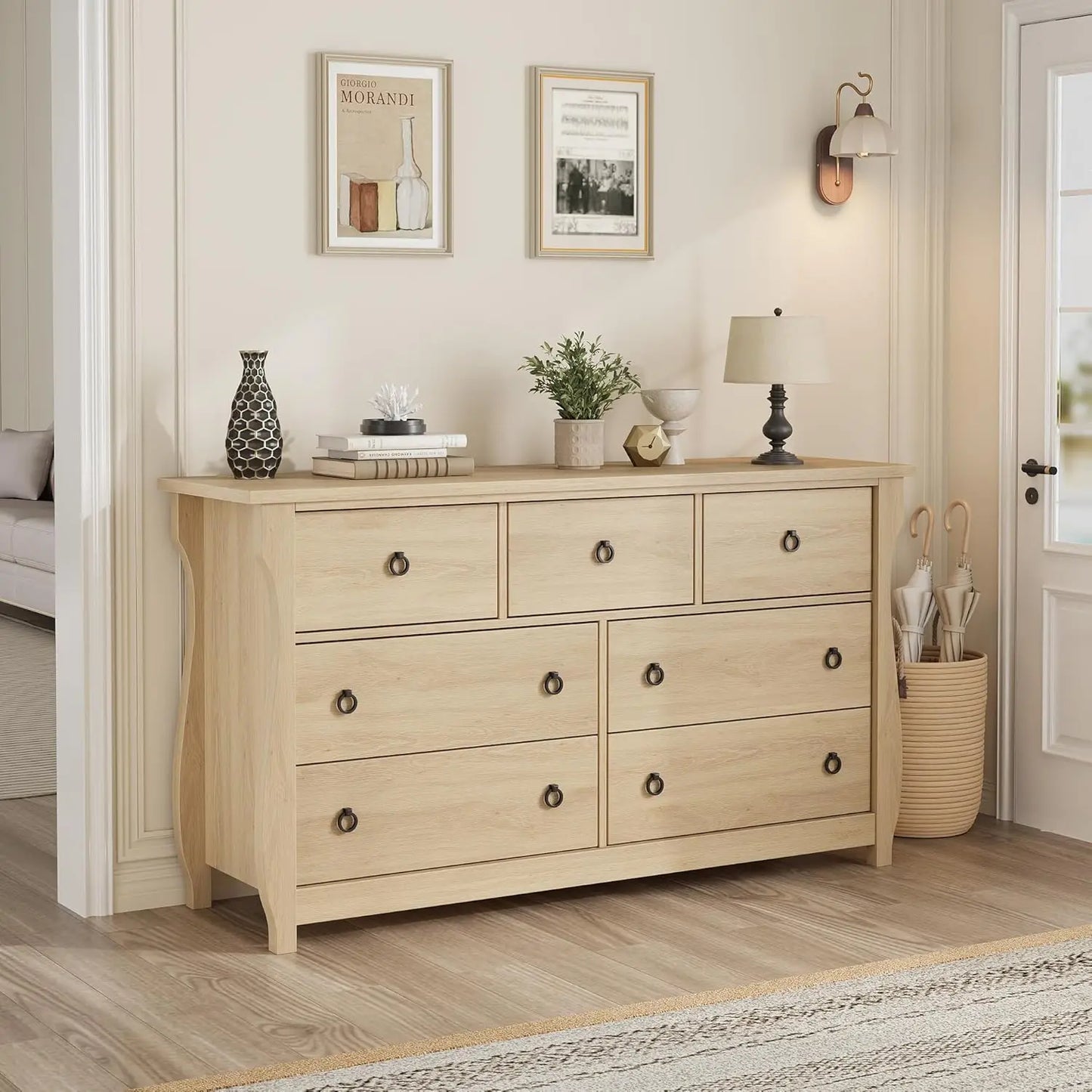 TWISTER.CK Freestanding Dresser With Curved Legs For Living Room