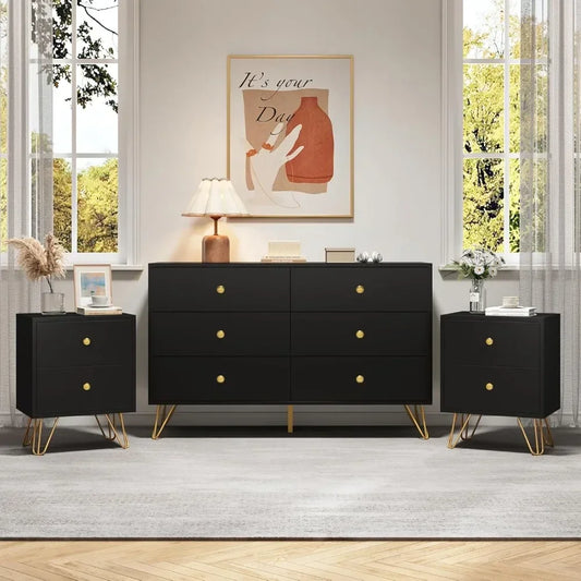 Bestseller Dresser And Nightstand Set With Modern Finish
