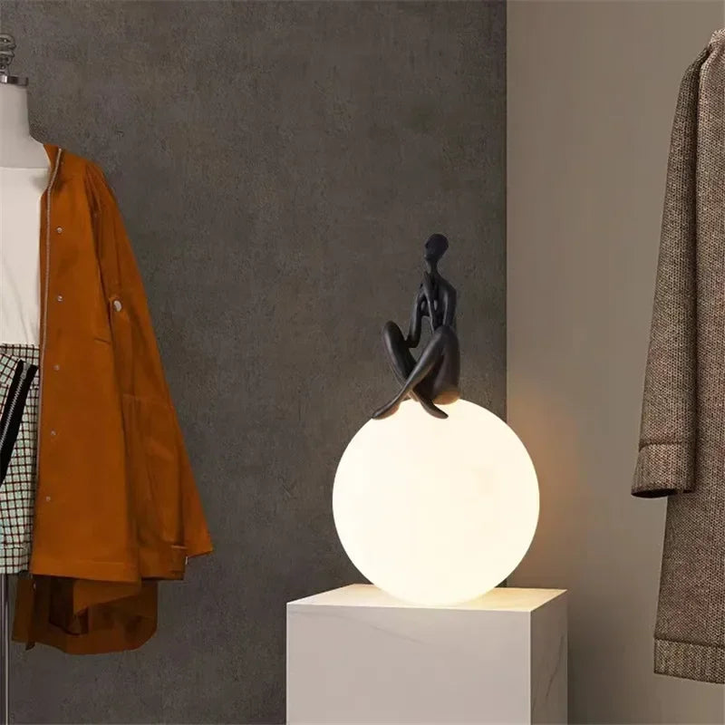 Italian Balloon Table Lamp Humanoid Design Living Room