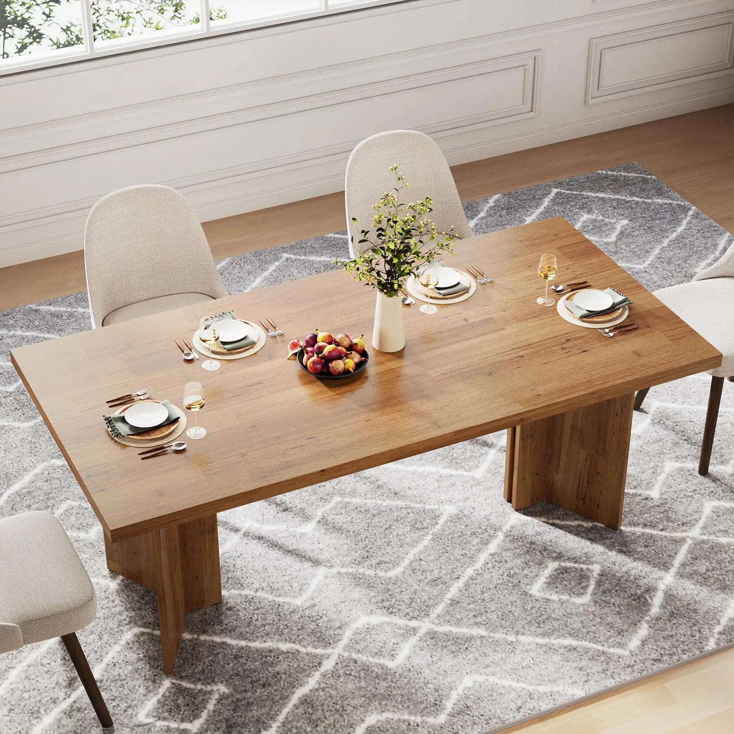 Tribesigns Dining Table With Large Tabletop For Everyday Family Dining