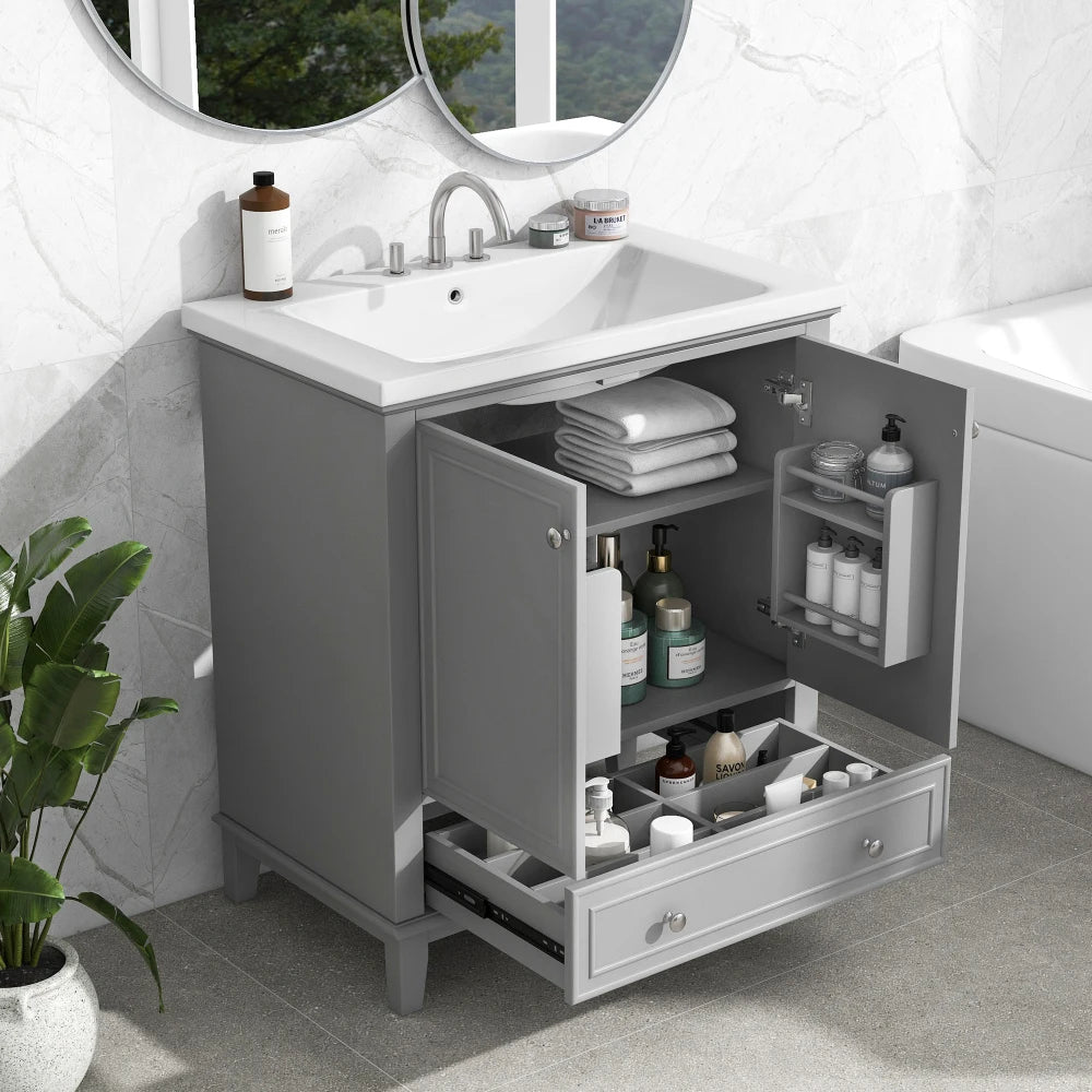 LWOH Bathroom Vanity Sink Combo Multi Function Cabinet