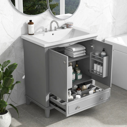 LWOH Bathroom Vanity Sink Combo Multi Function Cabinet