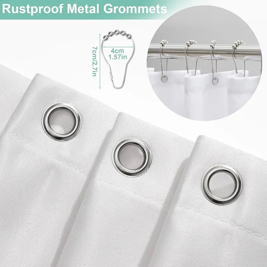 Forest Shower Curtain Set With Hooks For Bathroom Woodland Pine Tree Design