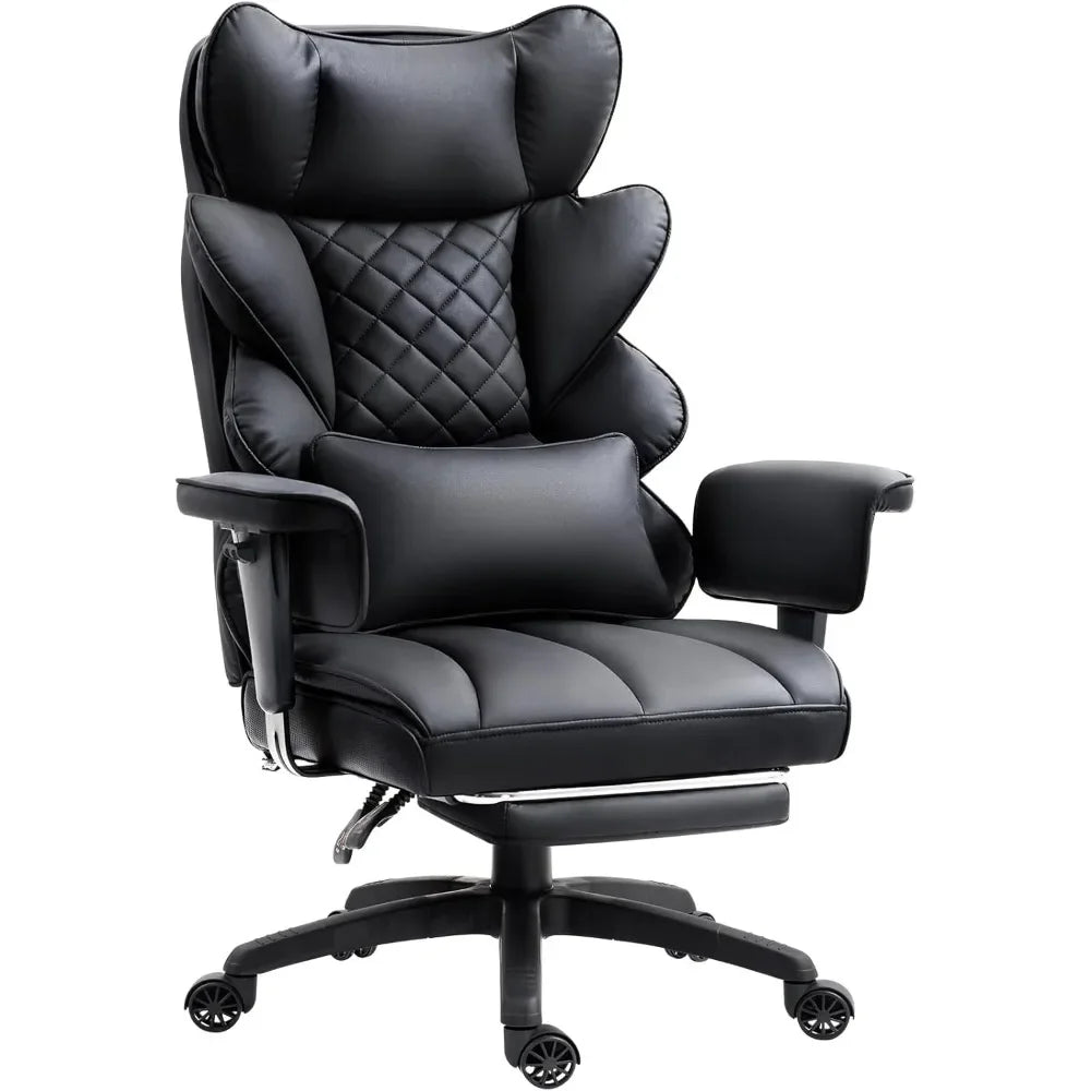 GUANGBAI Big and Tall Office Chair with Pocket Spring Cushion