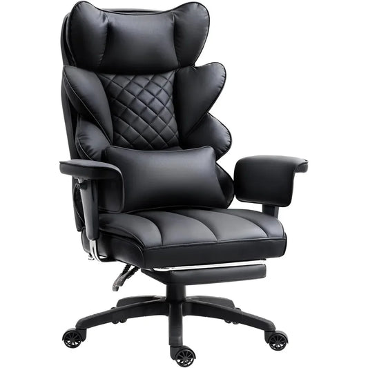 GUANGBAI Big and Tall Office Chair with Pocket Spring Cushion