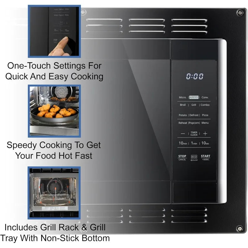 XMSJ RecPro RV Kitchen Air Fryer Convection Microwave