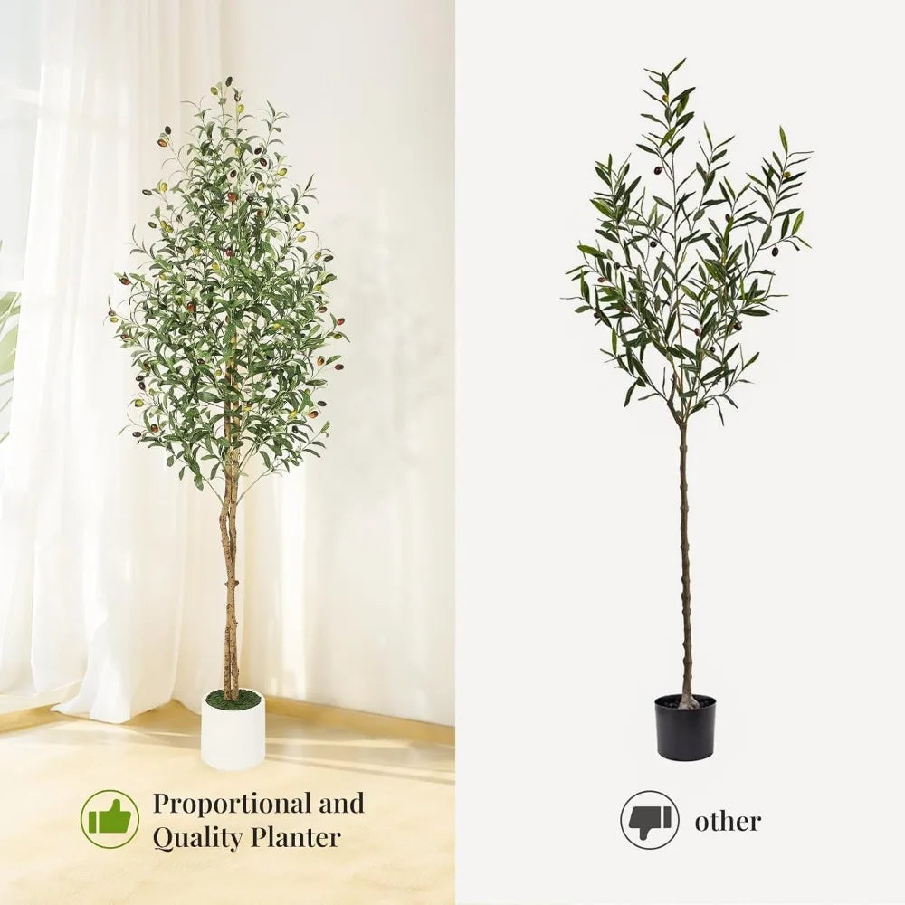 Guangdong Two Piece Artificial Olive Tree Realistic Decor