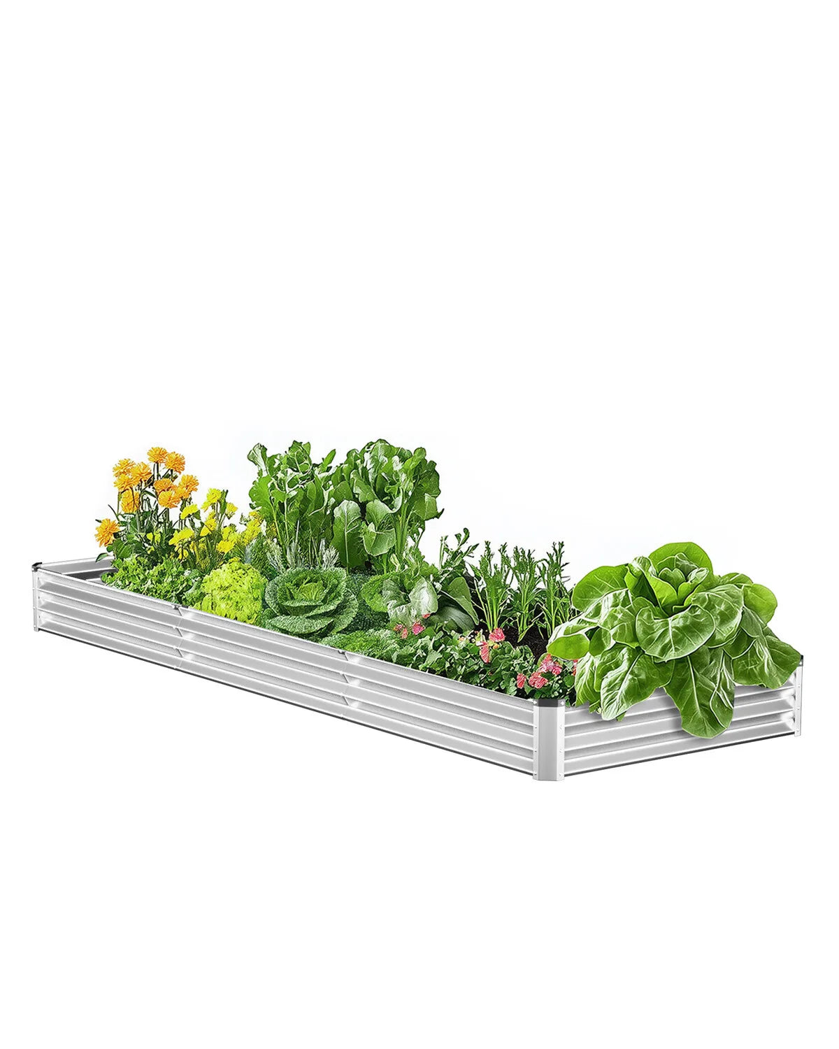 GM66010 Galvanized Raised Garden Bed Planter Box Outdoor