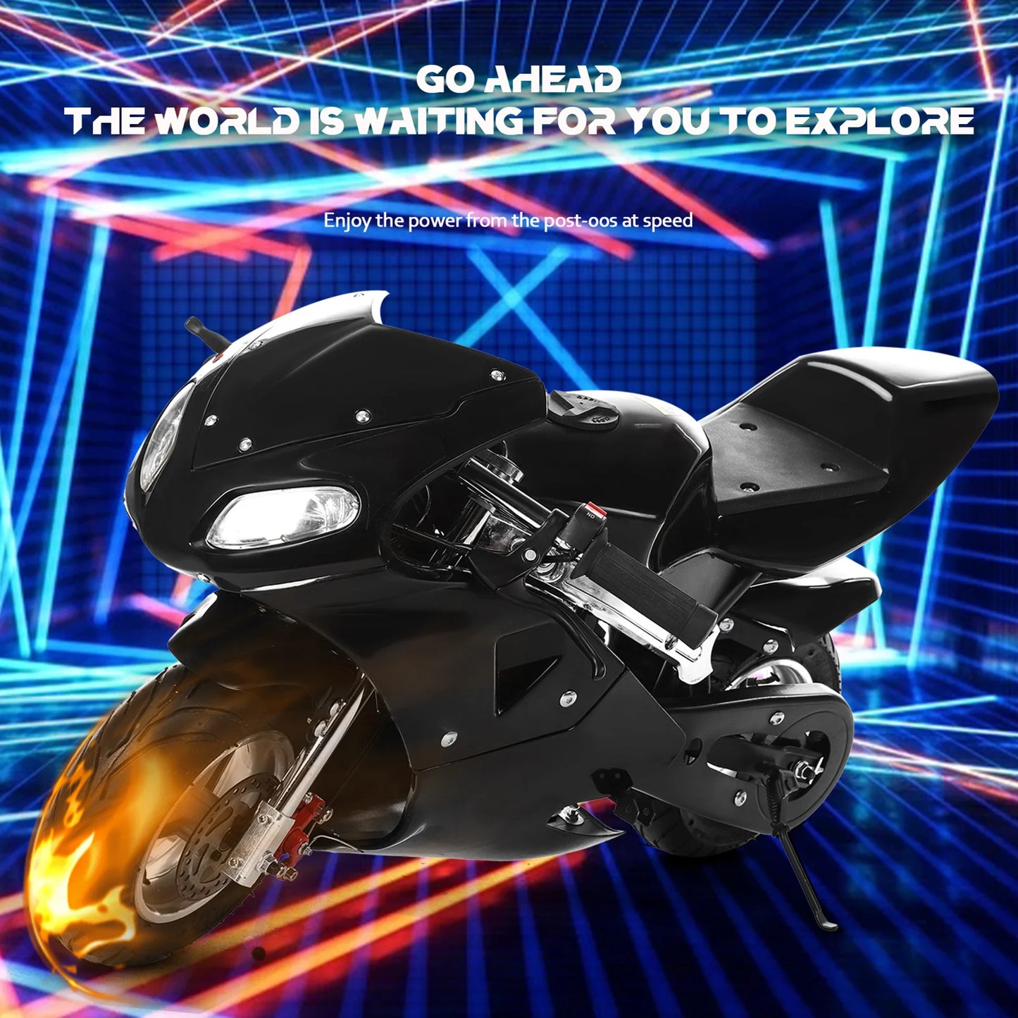 Pocket Gas Motorbike 49cc 2-Stroke With Dual Headlights