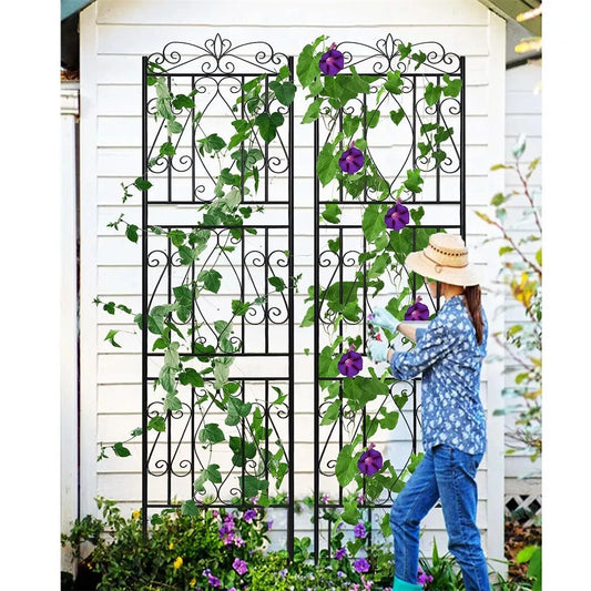 Metal Garden Trellis Fence Panels For Climbing Roses And Vines