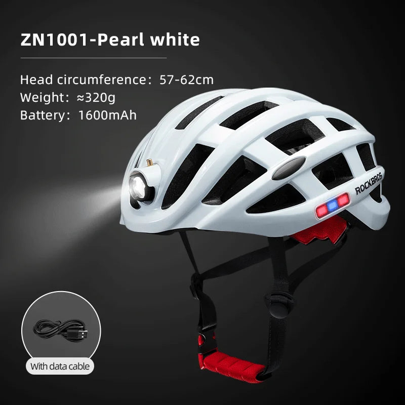 ROCKBROS Cycling Light Helmet USB Rechargeable LED