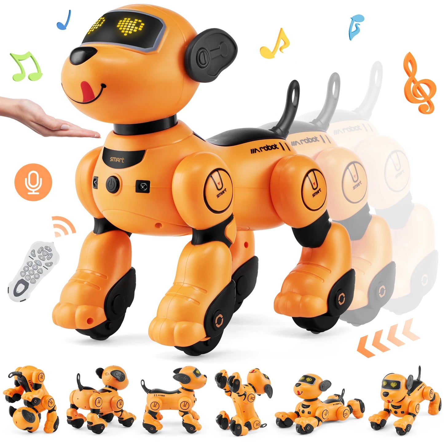 SucceBuy Remote Control Robot Dog Toy Smart Dancing Pet