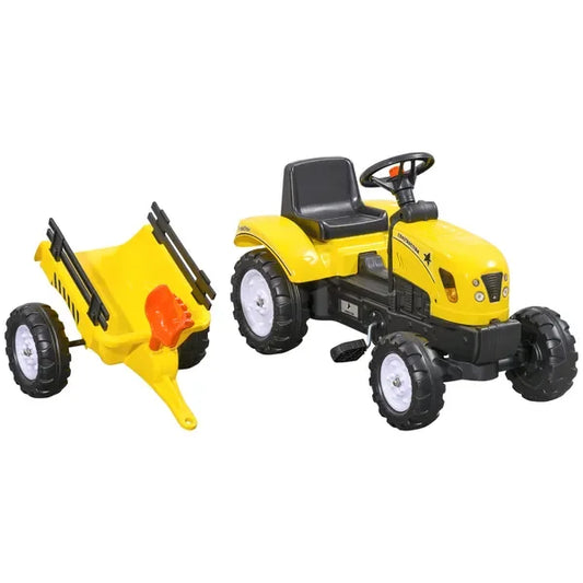 Pedal Go Kart For Kids Ride-On Tractor With Trailer