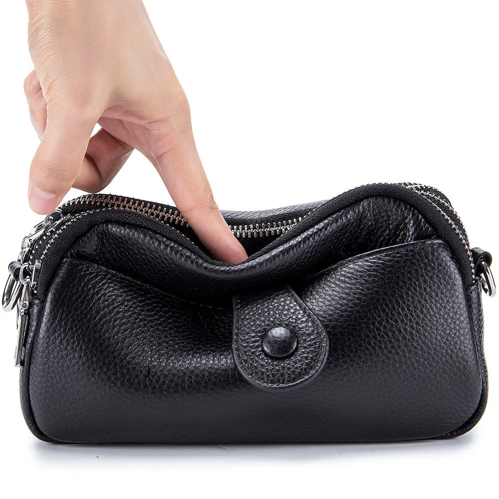 NONECN Women's Crossbody Bag PU Leather Wallet Zipper