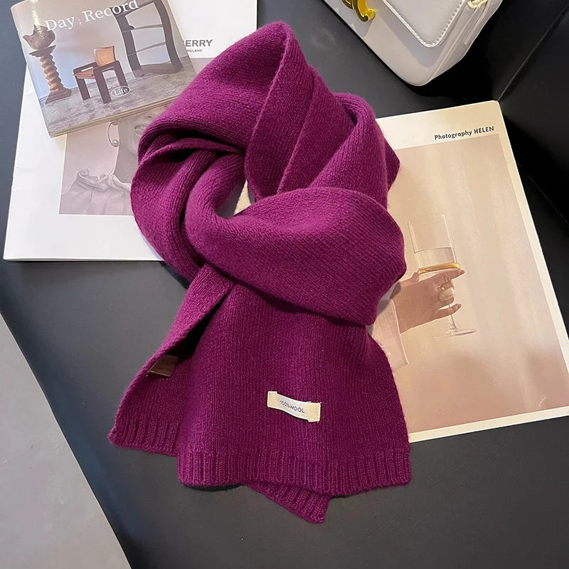 Women's Knitted Wool Scarf Winter Warm Shawl