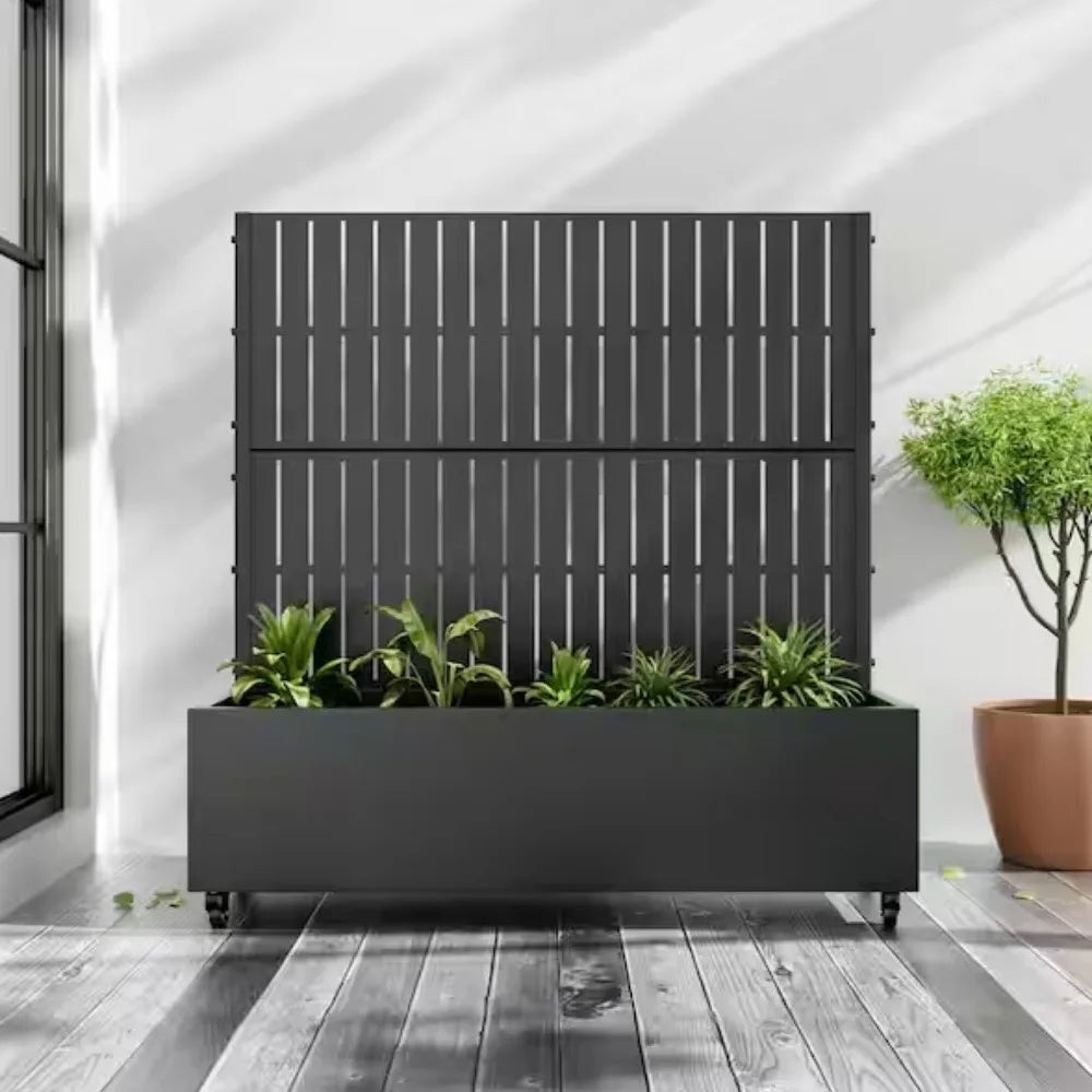 Metal Planter Box With Trellis For Climbing Plants VerticalGardenSystemDesignedForClimbingPlants