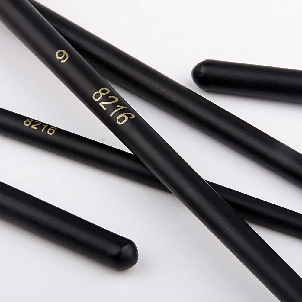 Hair 12 Piece Nylon Flat Brush Set Oil And Watercolor