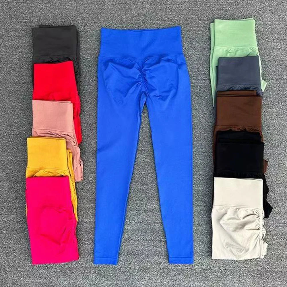 Seamless High Waist Yoga Pants for Running and Gym