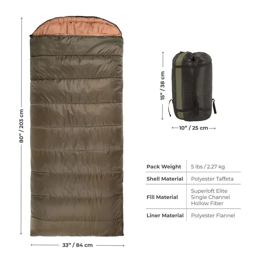 Celsius All-Weather Sleeping Bag for Adults and Kids