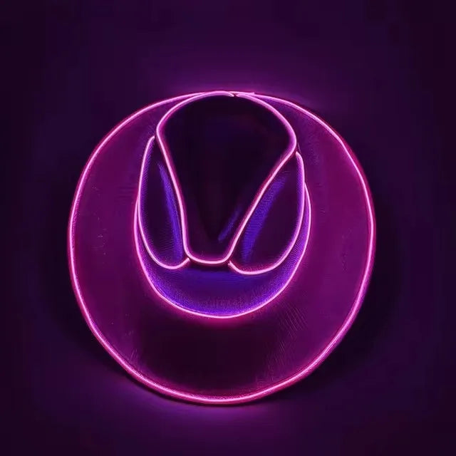 Pearlescent LED Cowboy Hat For Parties And Dancing