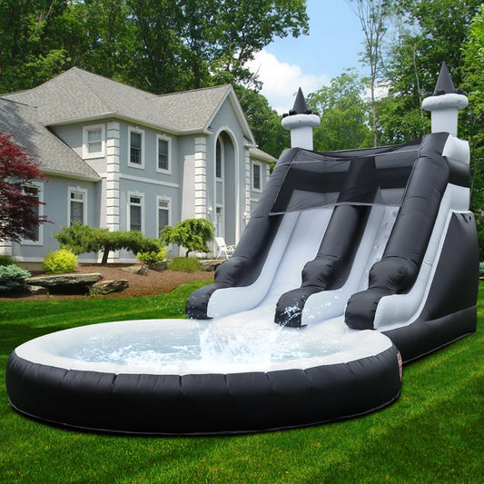 King Inflatable Water Slide With Big Pool For Kids Fun