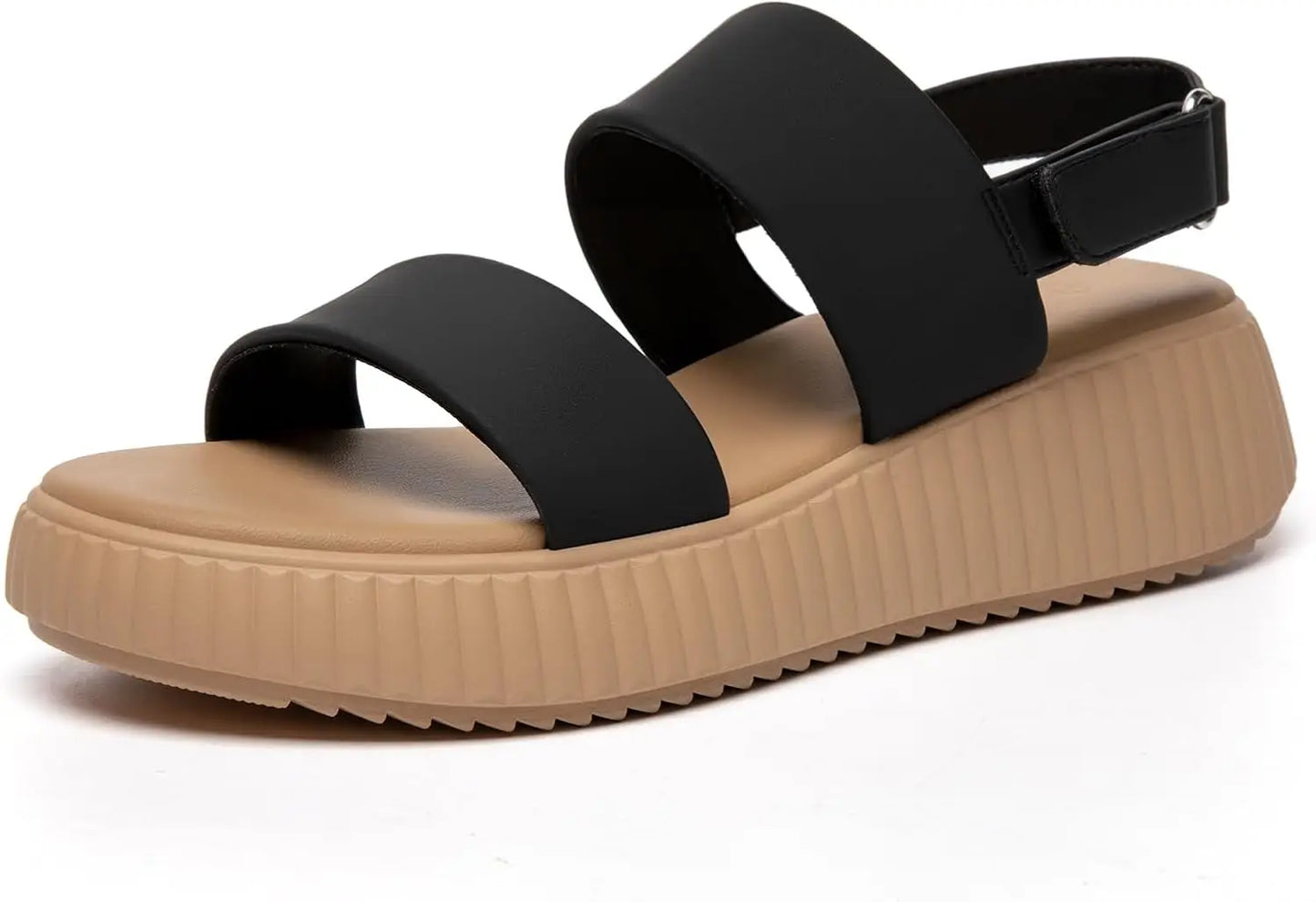 Women's Platform Sandals with Open Toe Ankle Strap Adjustable Wedge