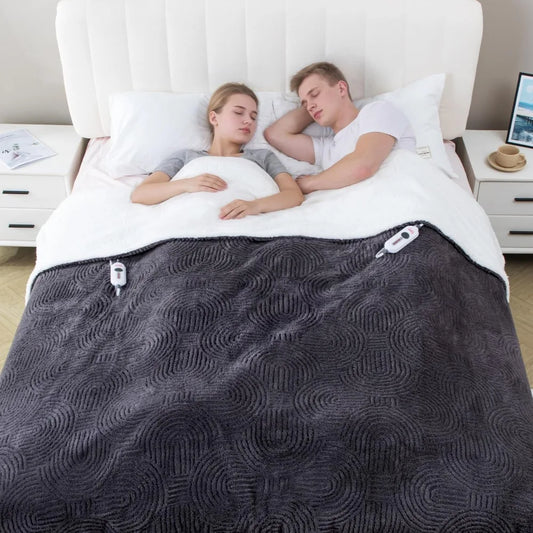 Cozy Soft Jacquard Heating Blanket With 4 Heat Levels