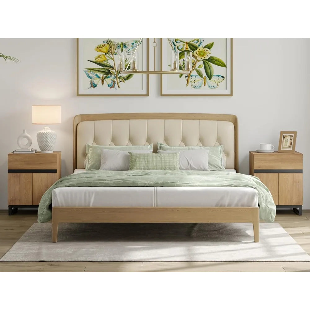 MKDK Dresser And Nightstand Set 3 Piece Bedroom Storage Solution