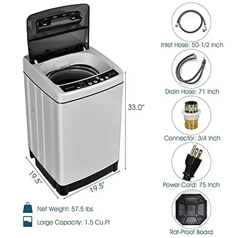 XMSJCN Compact Automatic Mini Washer And Spin Dryer